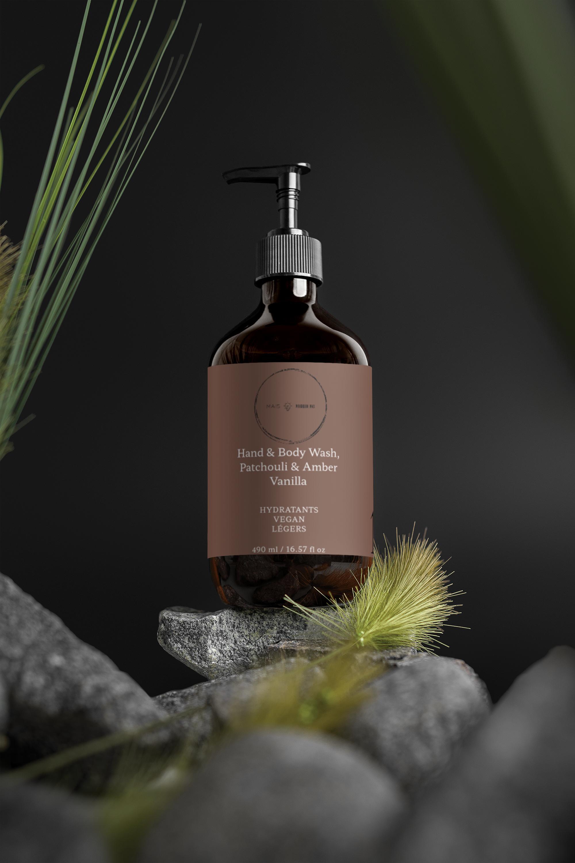 Hand & Body Wash, Patchouli & Amber Vanilla